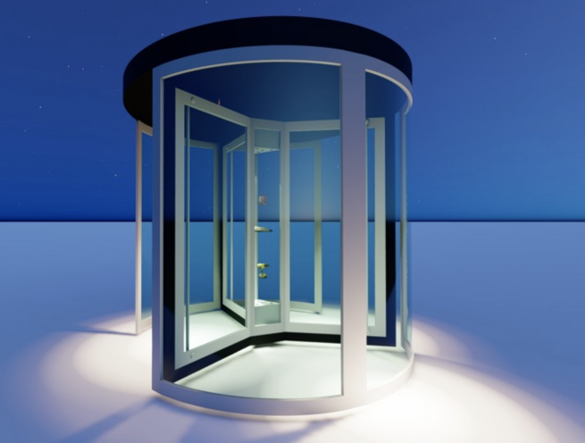 Revolving Door With Showcase - Image 5