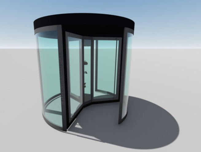 Revolving Door With Showcase - Image 4