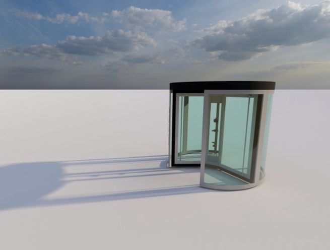 Revolving Door With Showcase - Image 2