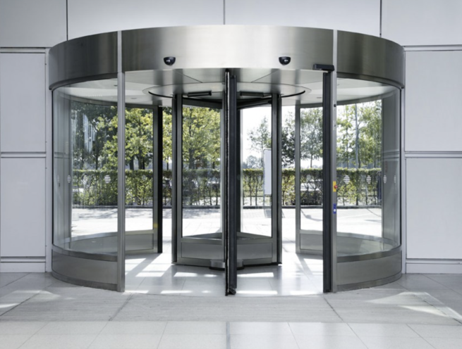Revolving Door With Showcase