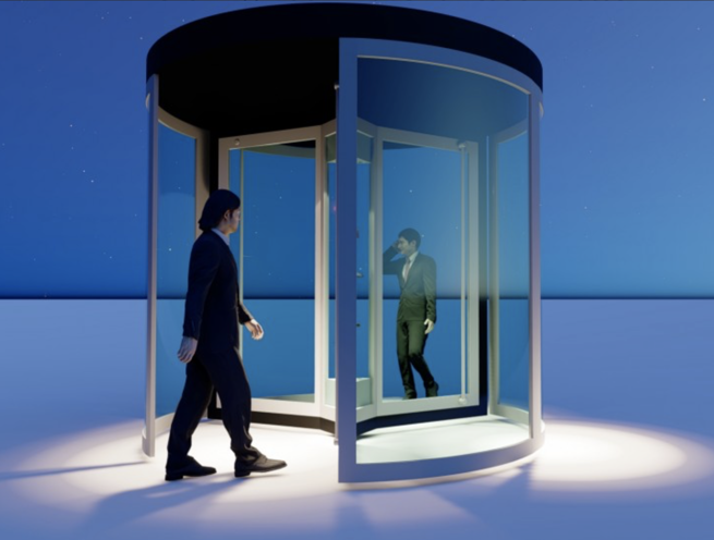 Revolving Door With Showcase - Image 6