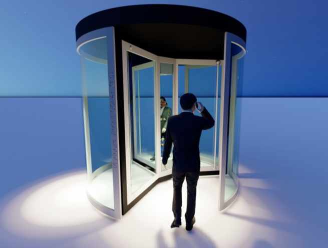 Revolving Door With Showcase - Image 3