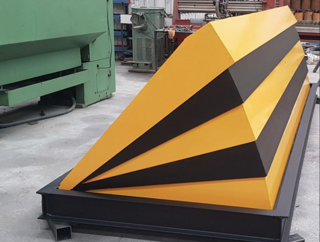 Shallow Telescopic Accordion Road Blocker Barricade Barrier