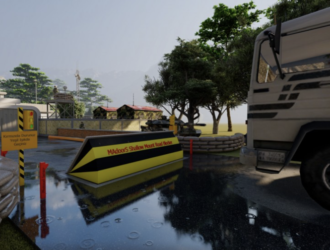 Shallow Telescopic Accordion Road Blocker Barricade Barrier - Image 4